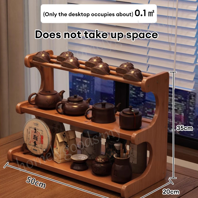 Desktop Storage Rack Rak Dapur Rak Rempah 30/50CM Kitchen Storage Rack ...