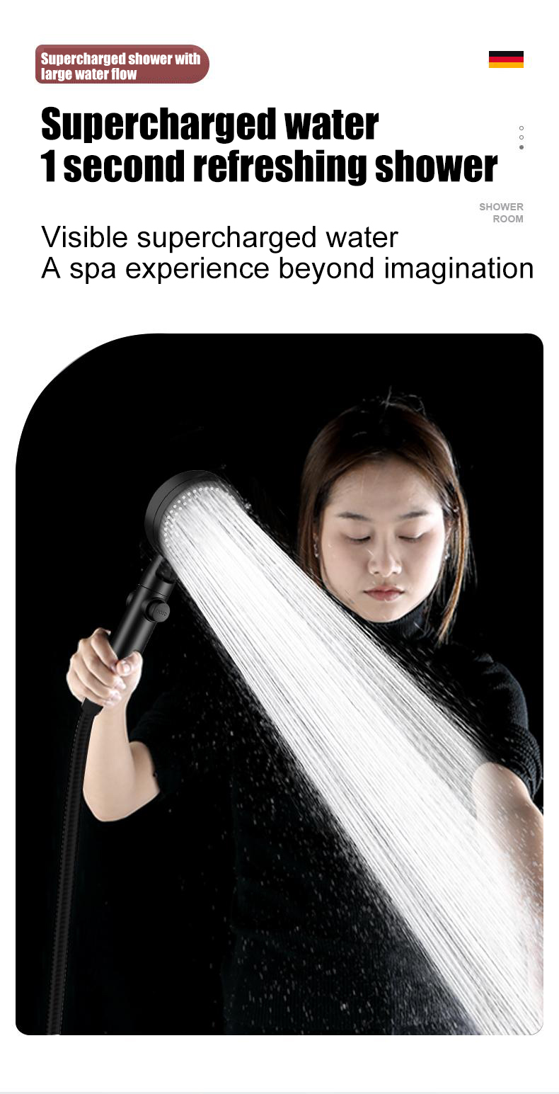 Increase water pressure by 1000% Shower Head High Pressure 5 Modes ...