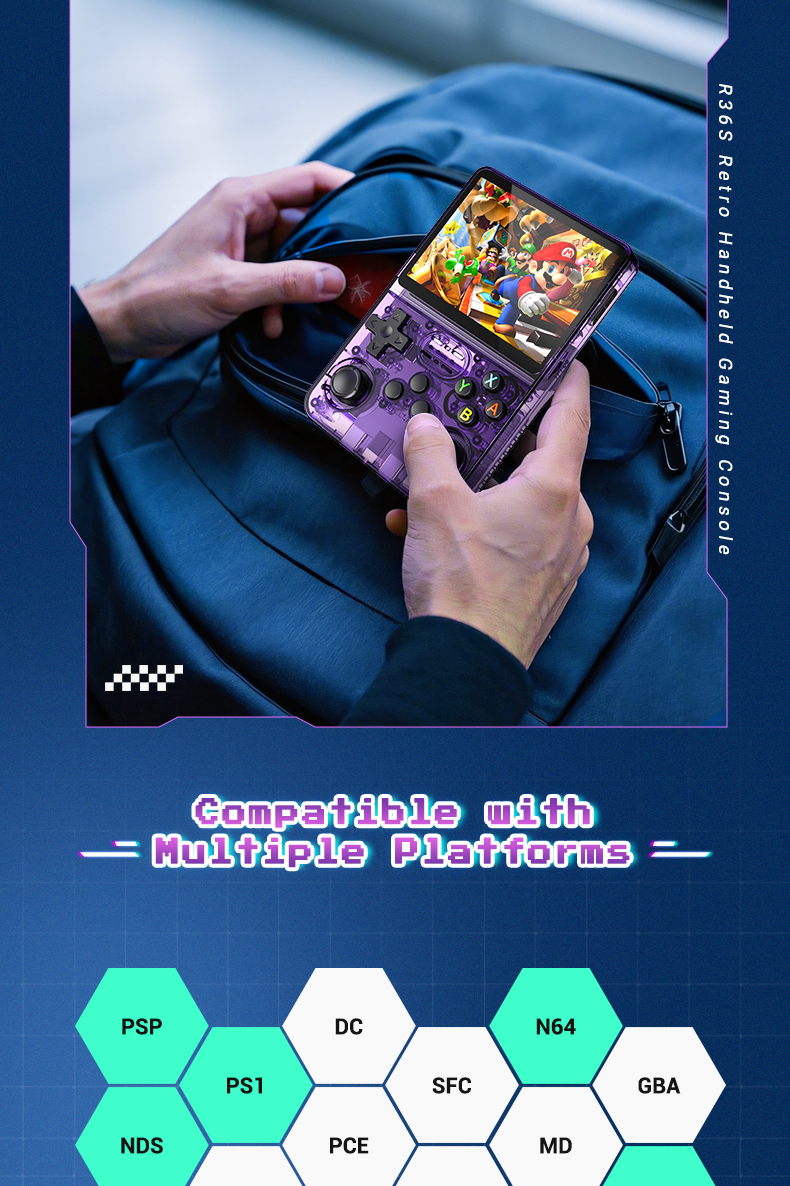 R36S game console 21000+ original game portable handheld game console 3