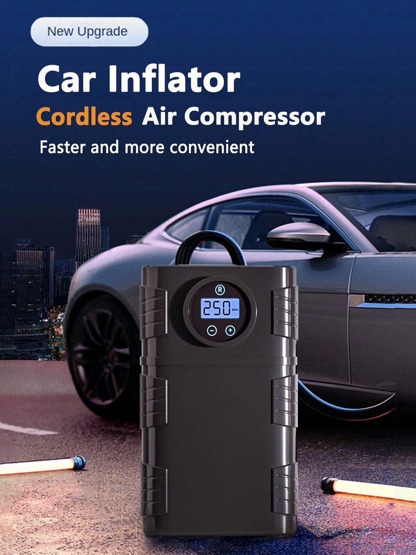 Wireless Car Tire Inflator, Smart Digital Display, Air Compressor ...