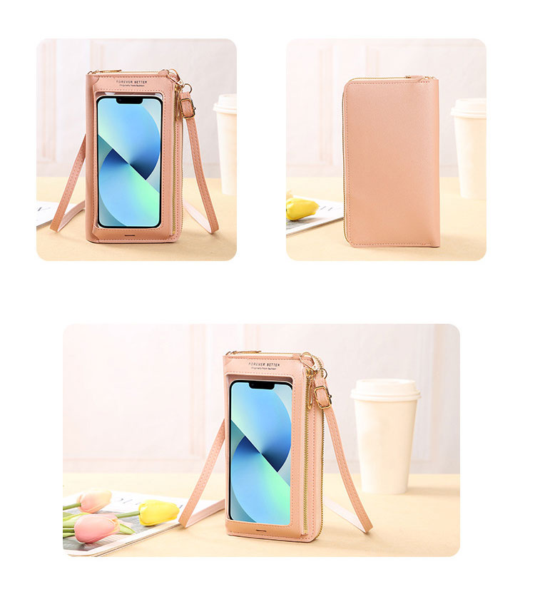 Touch Screen Mobile Phone Bag One-Shoulder Transparent Coin Purse ...