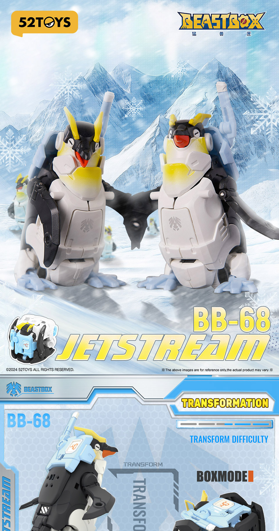 52TOYS BEASTBOX BB-68 JETSTREAM Mecha Deformation Action Figure ...