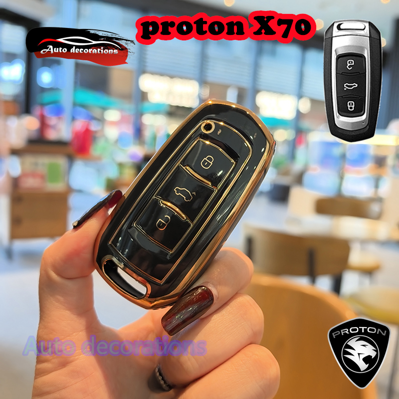 proton X70 key cover gold keychain proton X70 car key case Proton ...