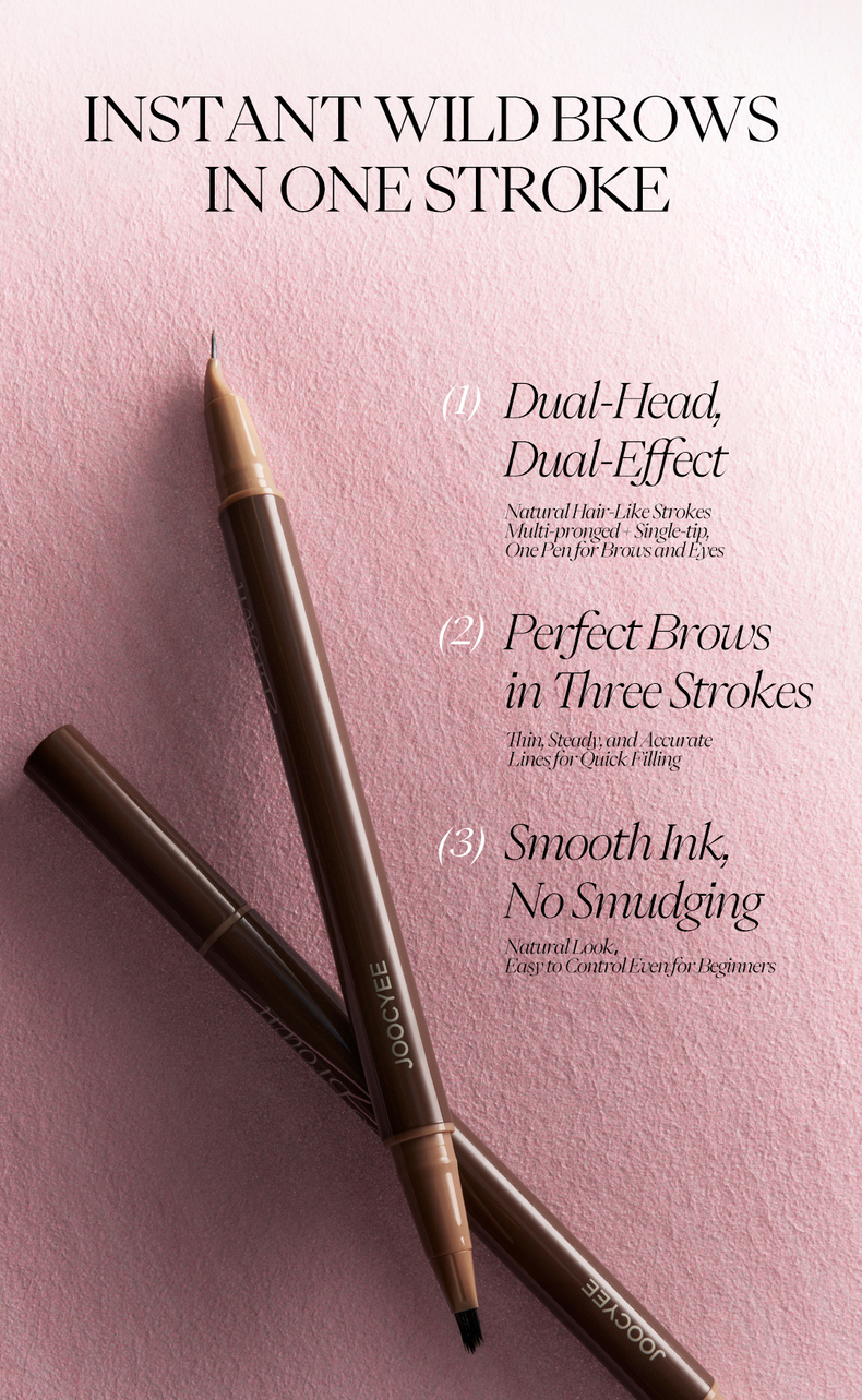 JOOCYEE 酵色 Double Headed Brow Pencil Dual-Head Design Wild Natural ...