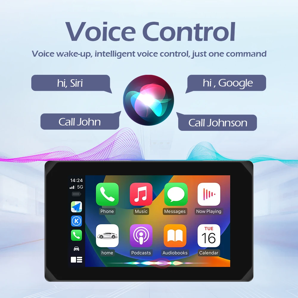 VSYS SYS CS5 5 Inch Touch Screen Motorcycle Camera Wireless Carplay ...