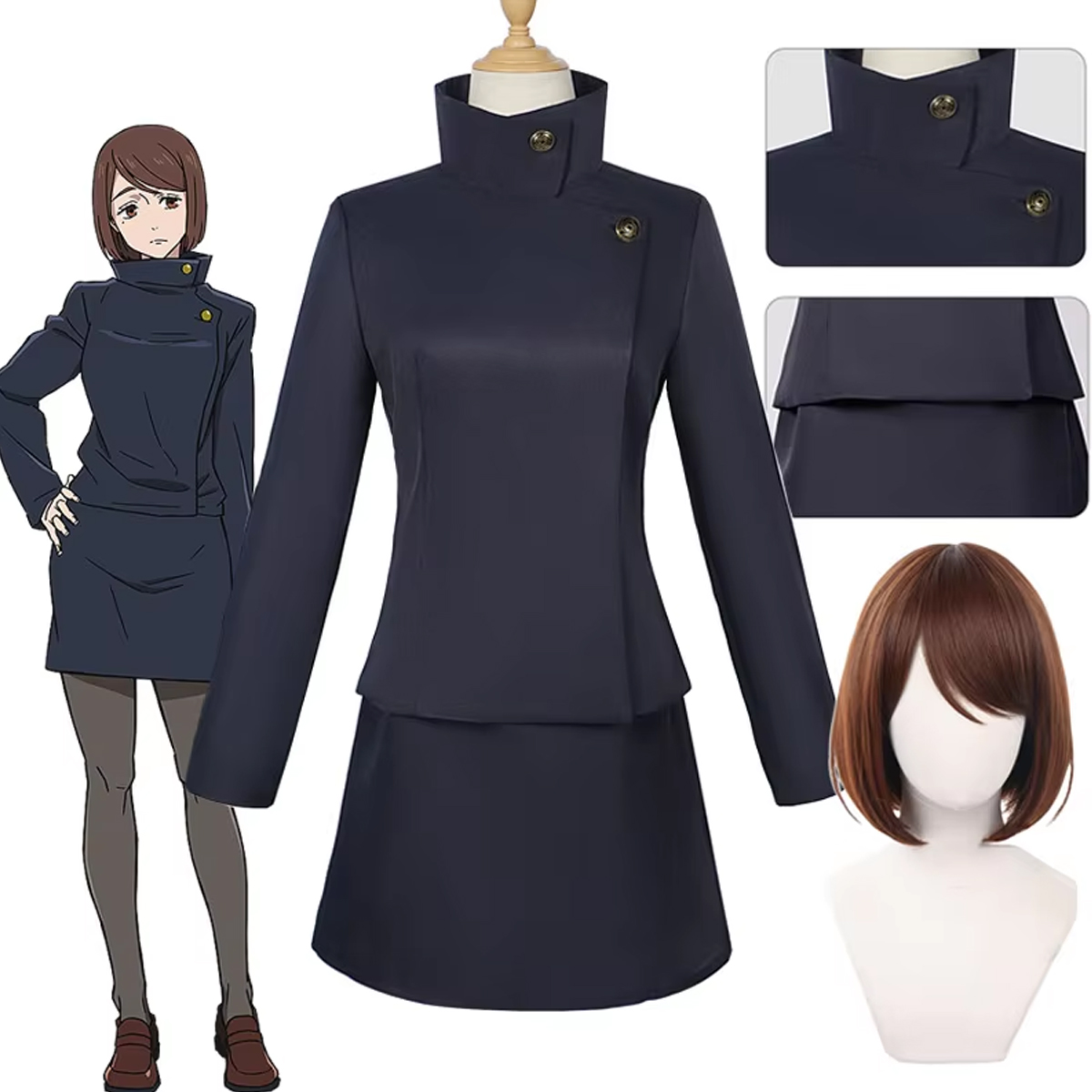 【Ship locally】【READY STOCK】Anime Jujutsu Kaisen Ieiri Shōko Cosplay ...