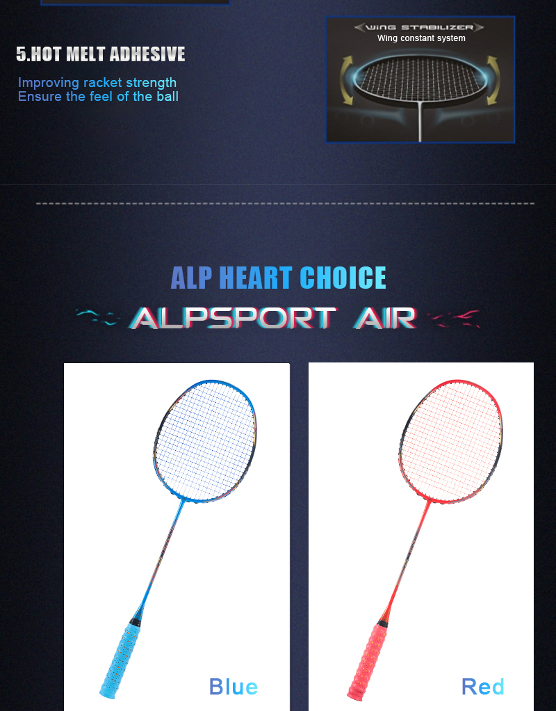 ALP AIR Badminton racket [Free delivery-COD] 2PCS/1 batch 10U ...