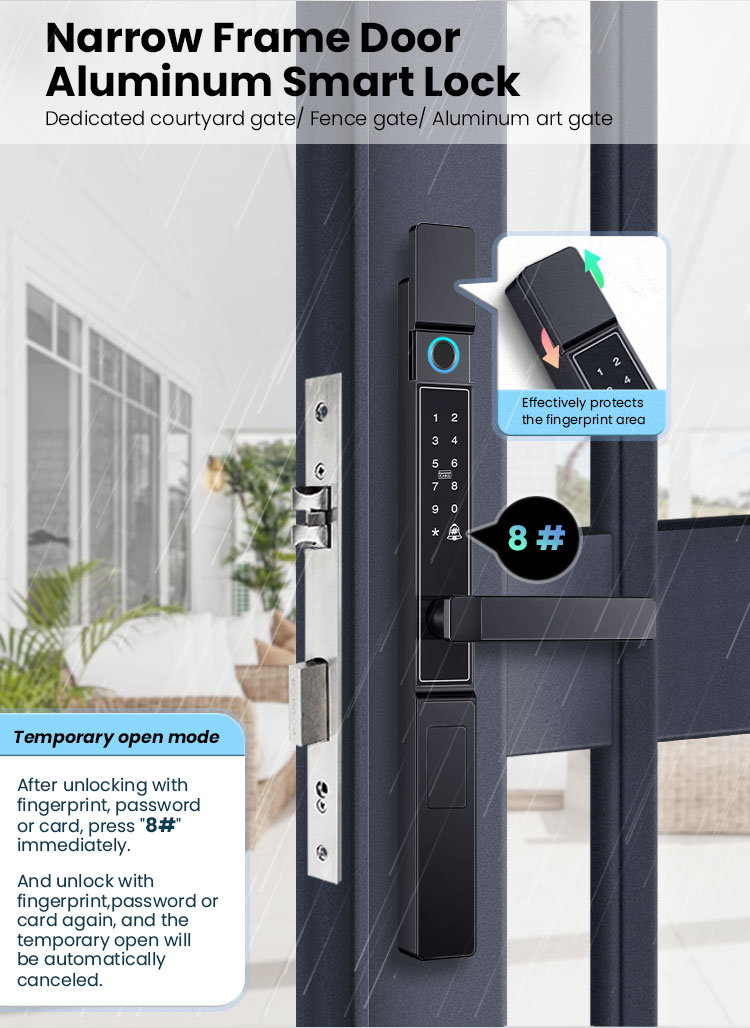 [Grill Door Smart Lock] Tropernic X11 Tuya Smart Lock Double Sided ...