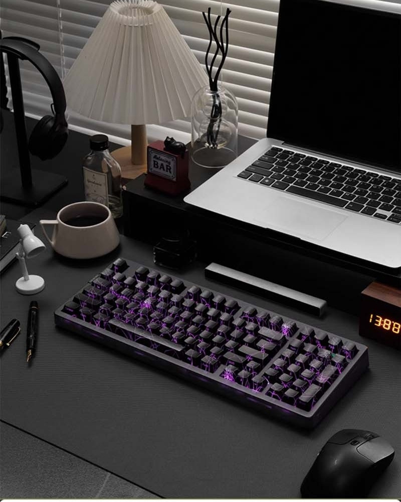 Zornher ZH980 Spider web Wireless three mode mechanical keyboard ...