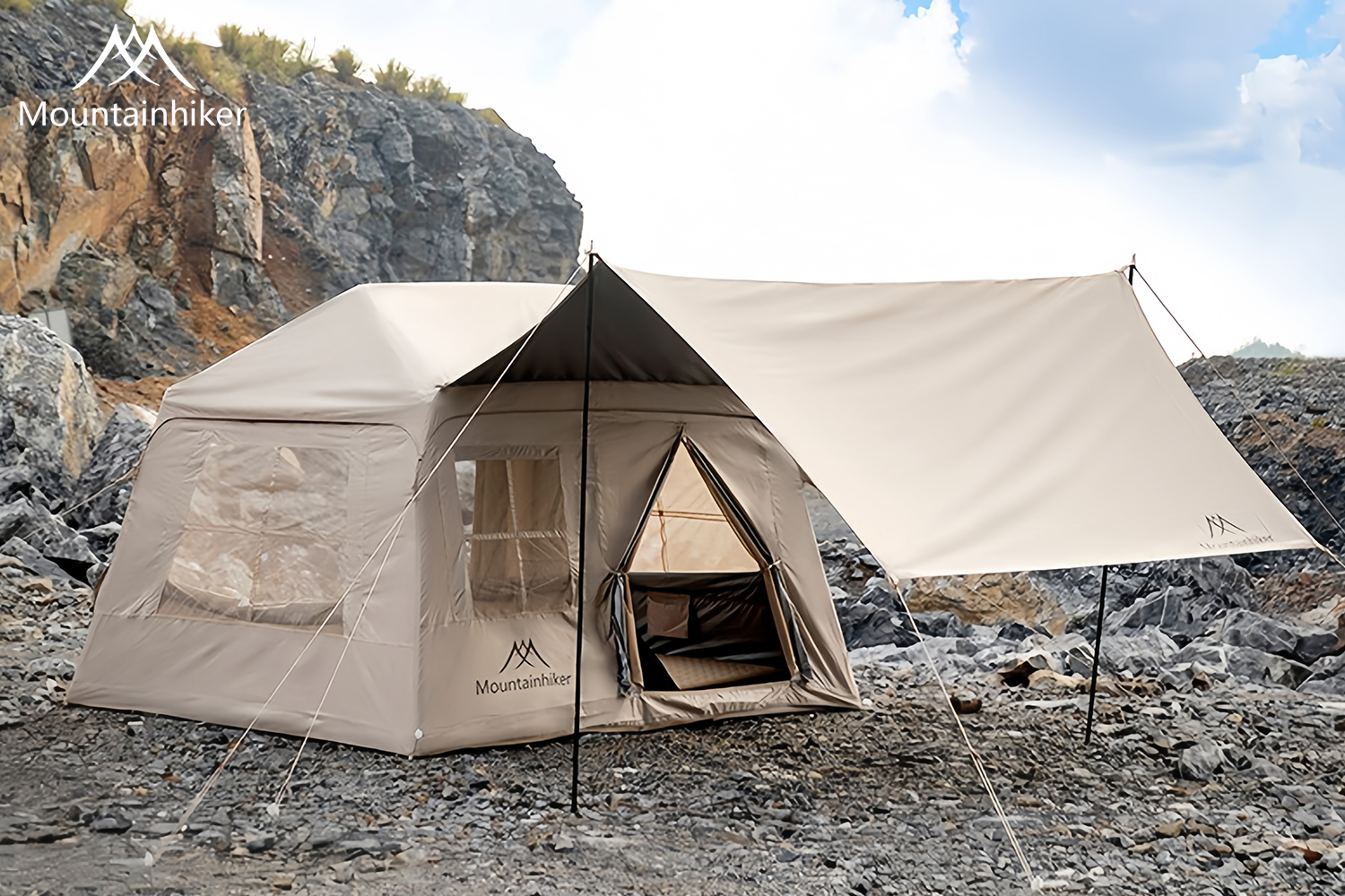 MOUNTAINHIKER air inflatable tent outdoor camping large area air pump ...
