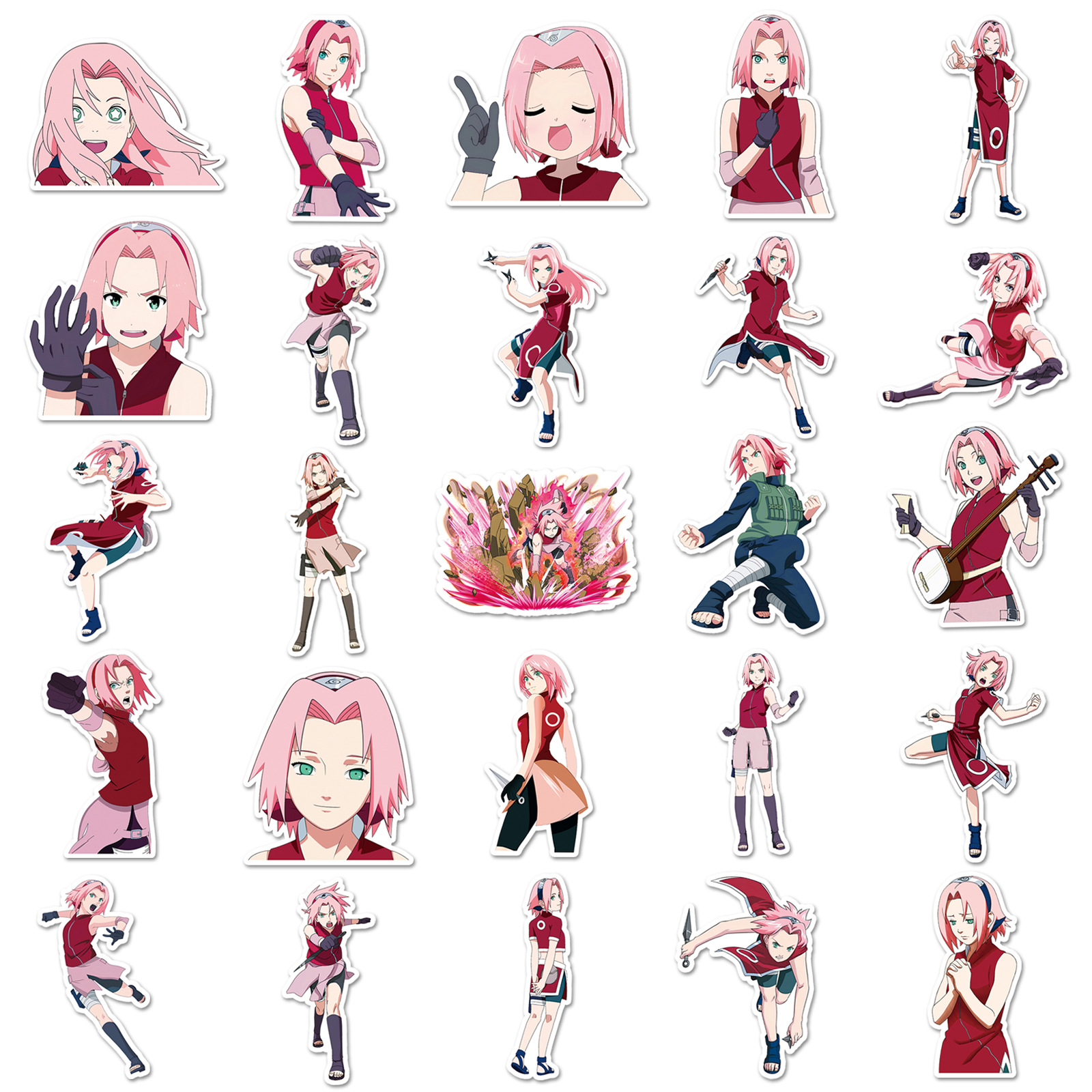 50PCS Haruno Sakura Sticker Anime Naruto Cartoon Characters Graffiti ...