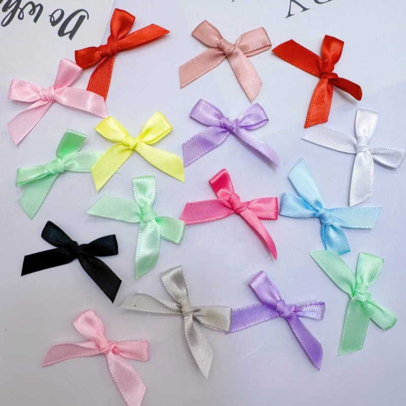 (50 Pcs/Bag) 4 Cm Wide Ribbon Bows In Various Colors Making Hairpin ...