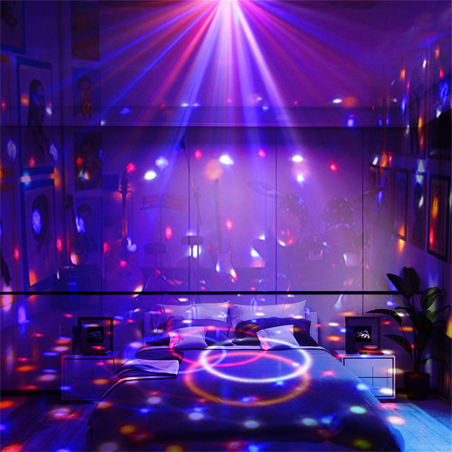 Disco Ball Lights – USB LED Mini Voice-Activated RGB Strobe Lights for ...