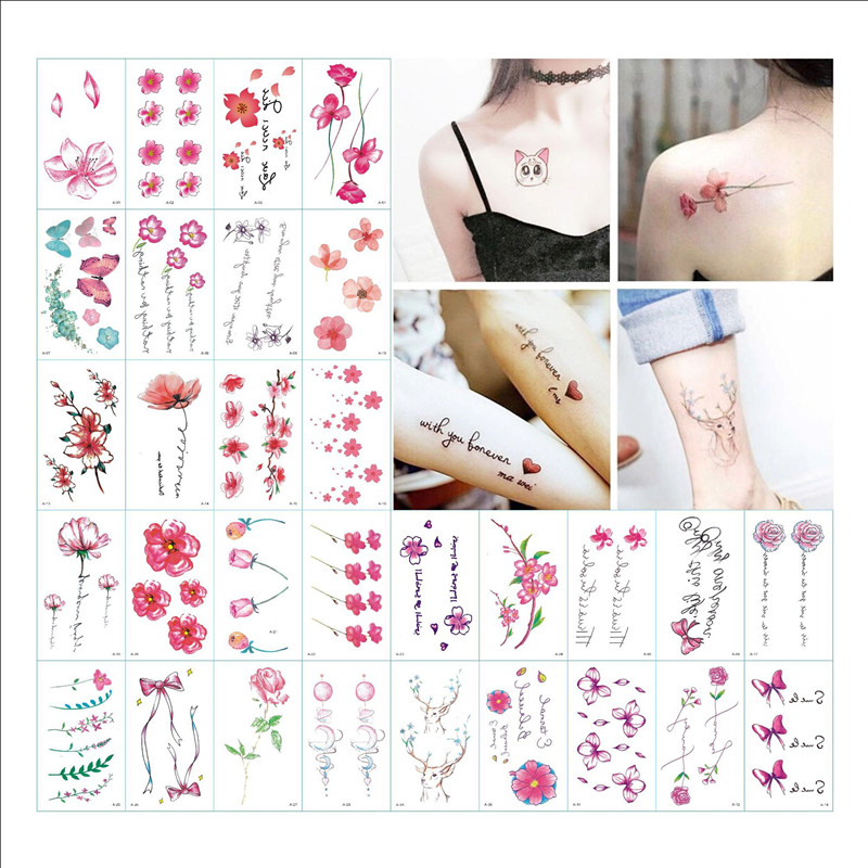 Waterproof Temporary Tattoo Stickers - 30 Sheets of Adorable Long ...