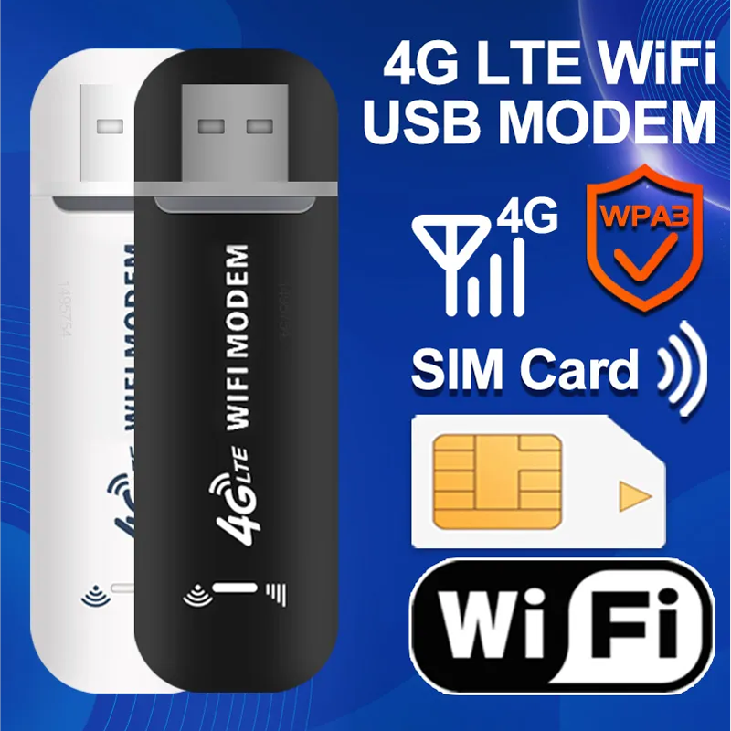 4G LTE Wireless Router USB Dongle 150Mbps Modem Stick Mobile Broadband ...