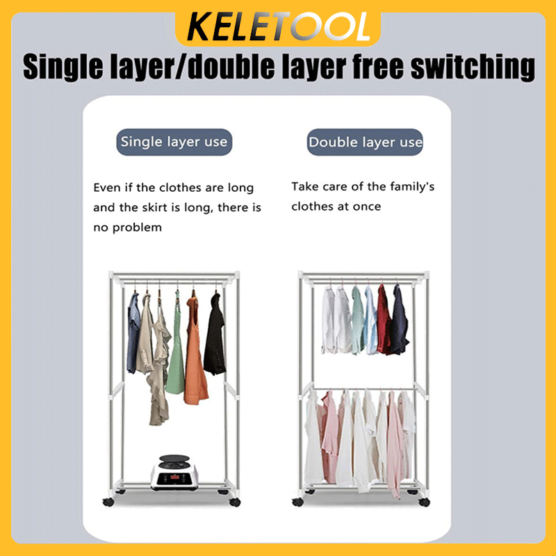 Compact 1100W Clothes Dryer Machine - Portable Dryer Baju with Warm Air ...