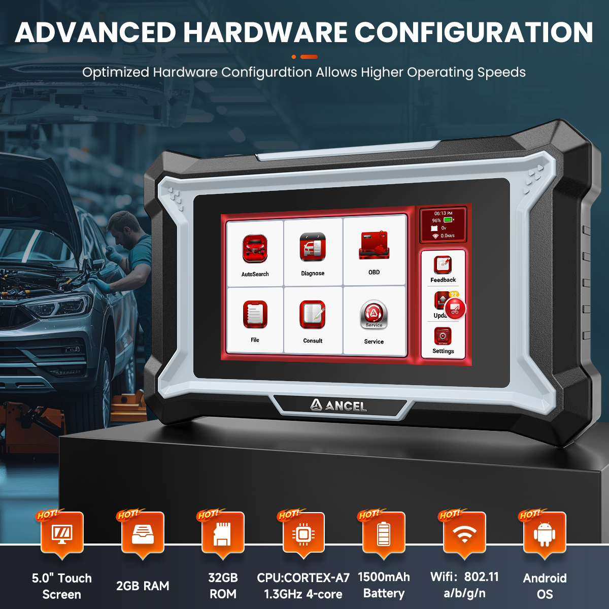 ANCEL FX9000 OBD2 Scanner Struento Di Scansione Diagnostica Per Tutti - Foto 4