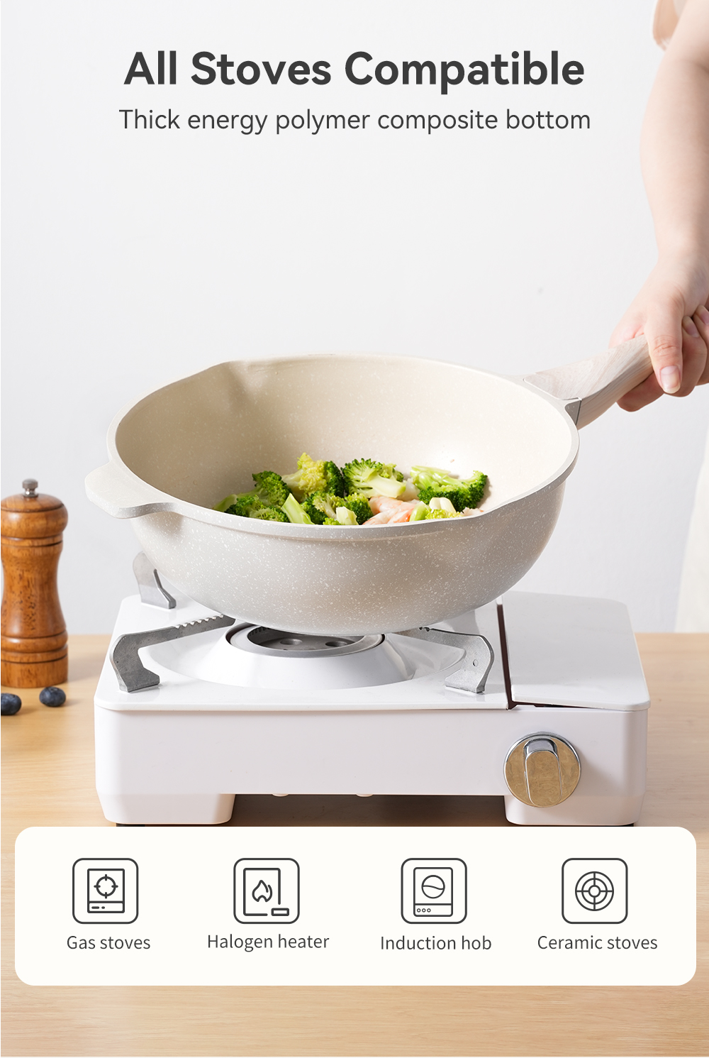 Simplus INSSA 7pcs Cookware Set丨Fry Pan Wok Soup Pot Saucepan丨Maifan ...