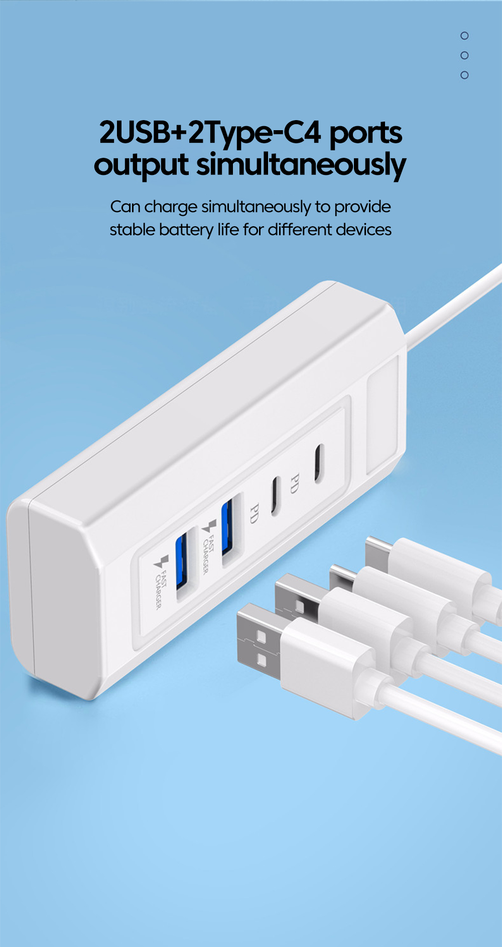 4 In 1 USB Electrical Socket USB TYPE C Power Strips Station Splitter ...