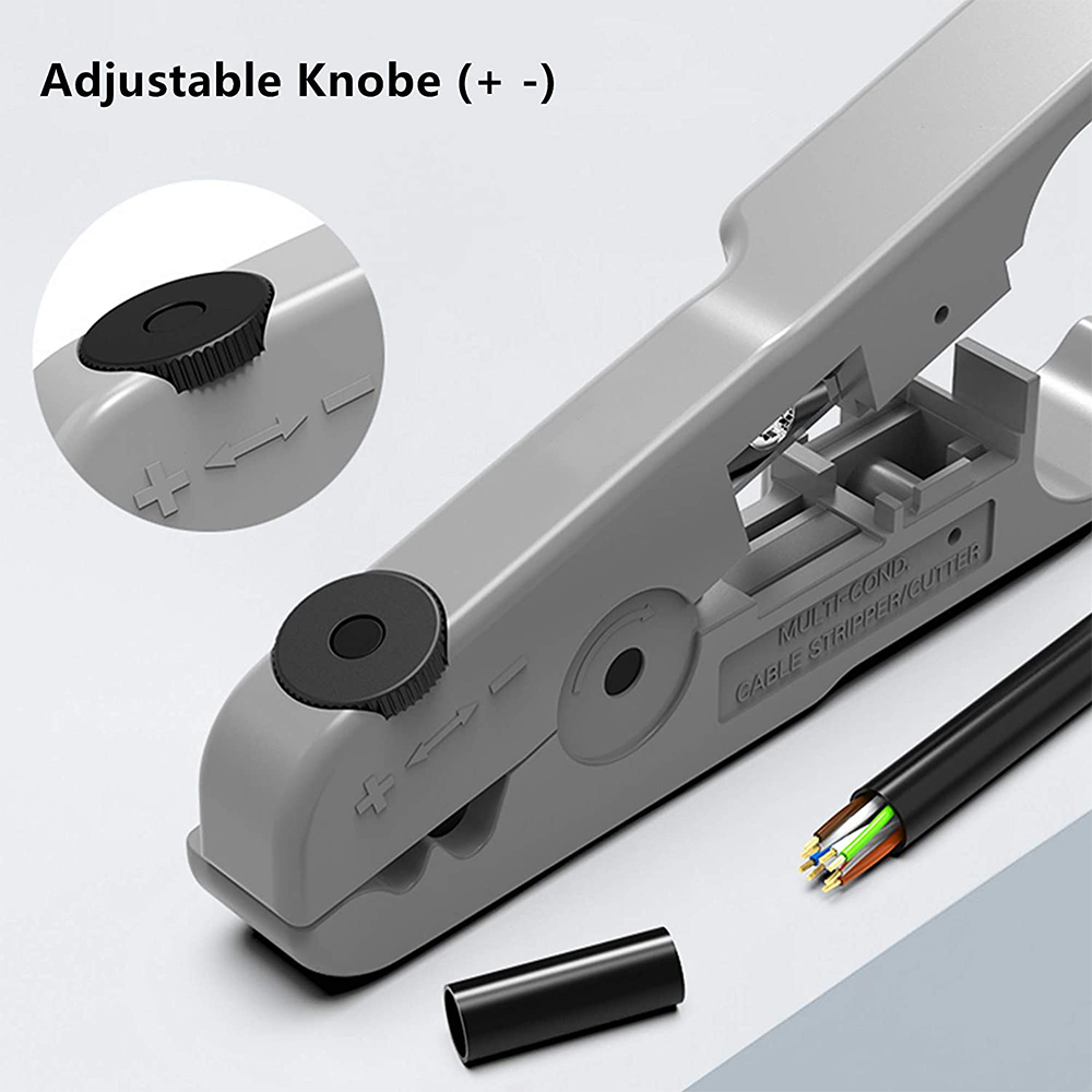 HOOLNX Cable Stripping and Cutting Tool Adjustable Knob For Ethernet ...