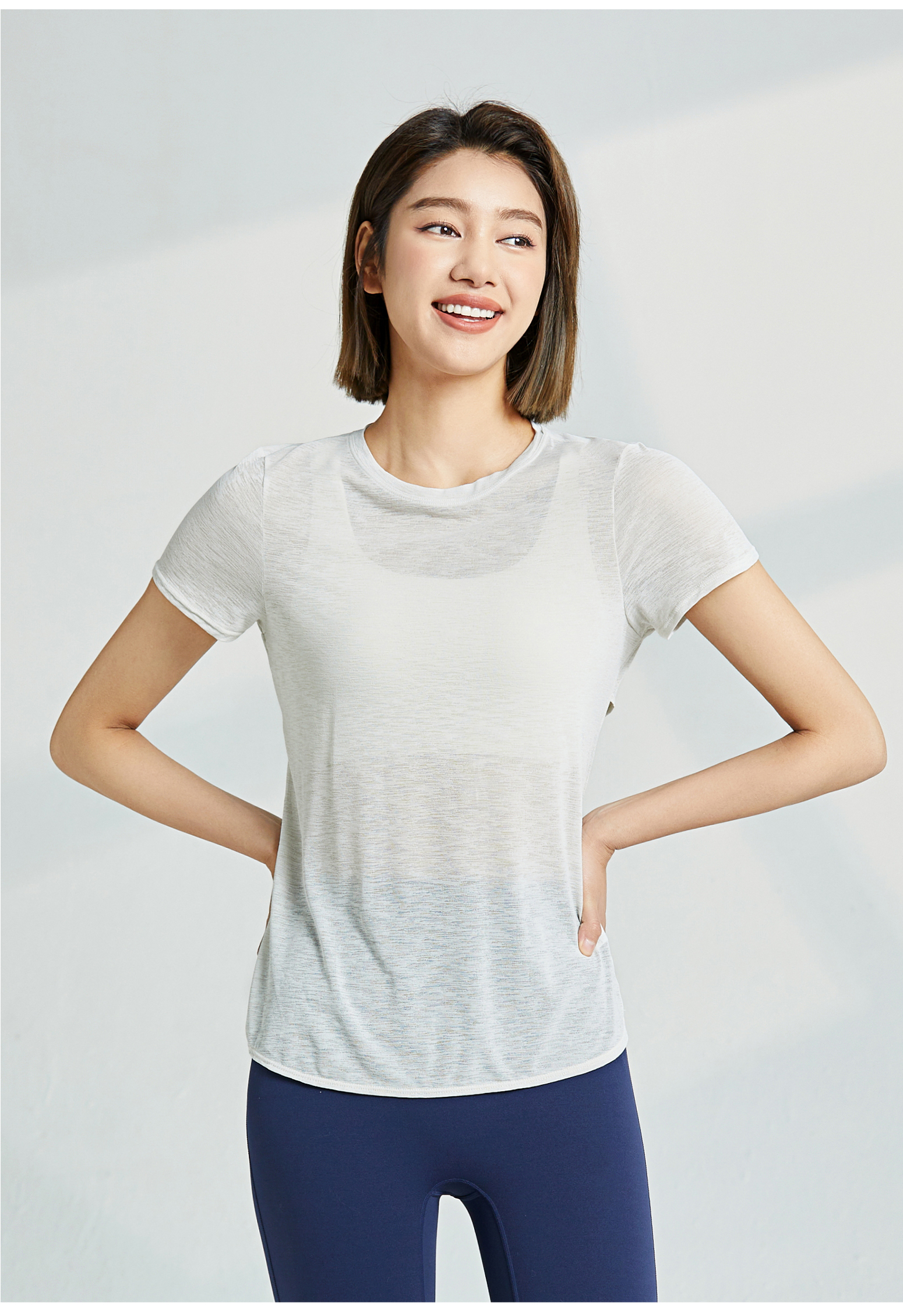 Esqua Athleisure Women's Sports T-shirt Lightweight Fabric Yoga Top ...