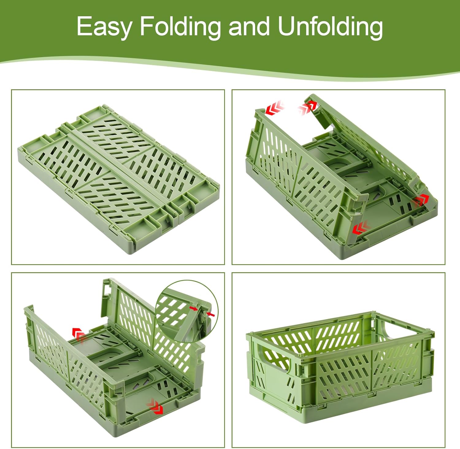 Photo inspiration: Small Pastel Plastic Storage Baskets Collapsible Crates For Organizing Photo Inspiration