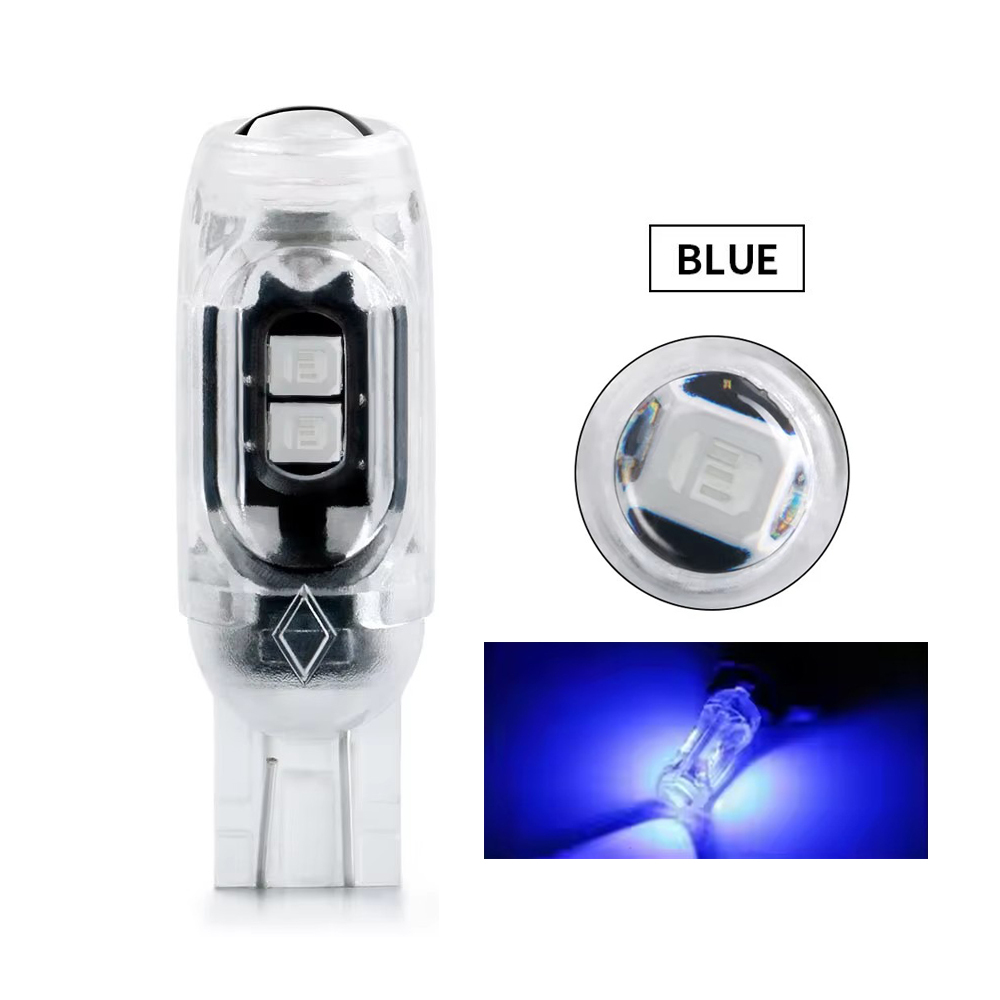 Lot De 4 Ampoules LED T10 W5W 12V – Pour Intérieur Auto & Plaque D'immatriculation (multi-couleurs)