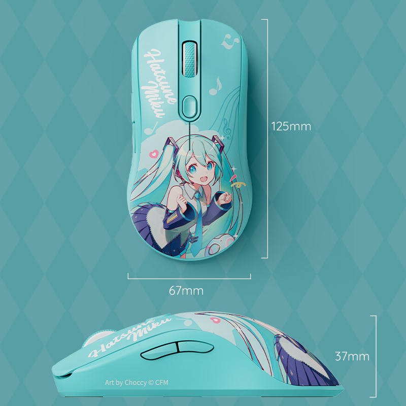 AKKO AG One Hatsune Miku Gaming Tri-mode Mouse with 8K Hz Polling Rate ...