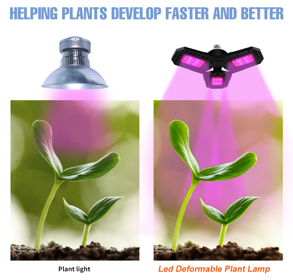 300W LED Plant Grow Light E27/E26 Full Spectrum Fill Lamp 100-277V ...