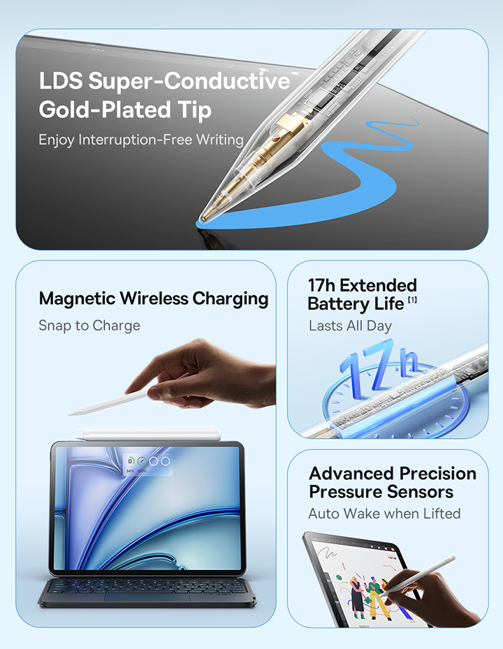 Baseus Smooth Writing 3 Wireless Charging Stylus 17h Battery Life ...