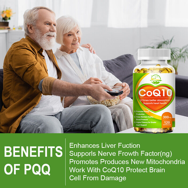 MENXI CoQ 10 Coenzyme Q10 Vegan 300mg 120 Capsules Cardiovascular - Foto 11