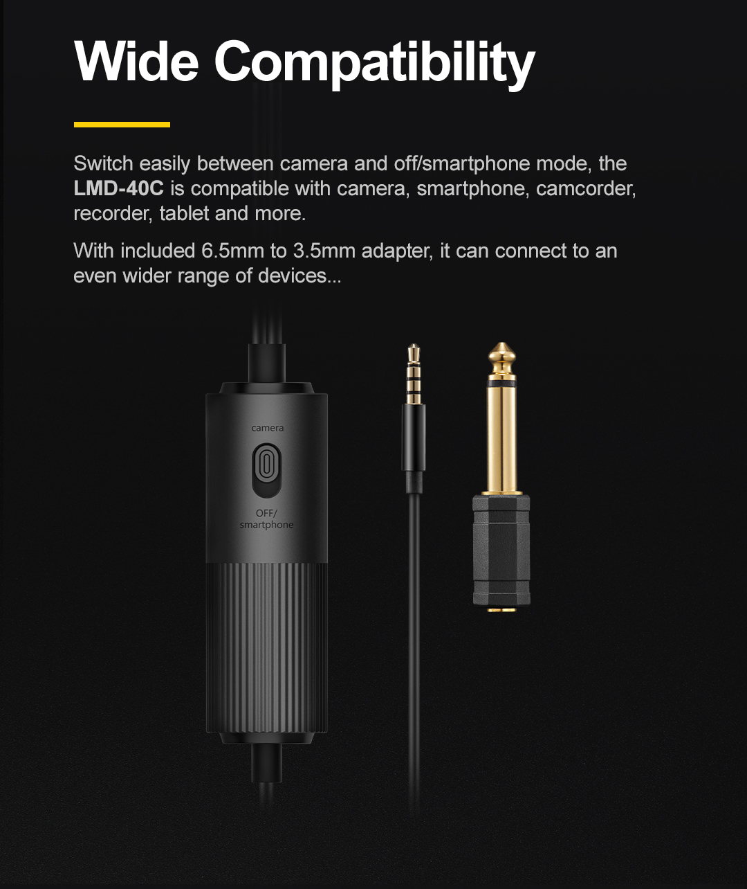 Godox LMD-40C/LMD-60C/LMD-60G 3.5mm Lavalier wired microphone Condenser ...