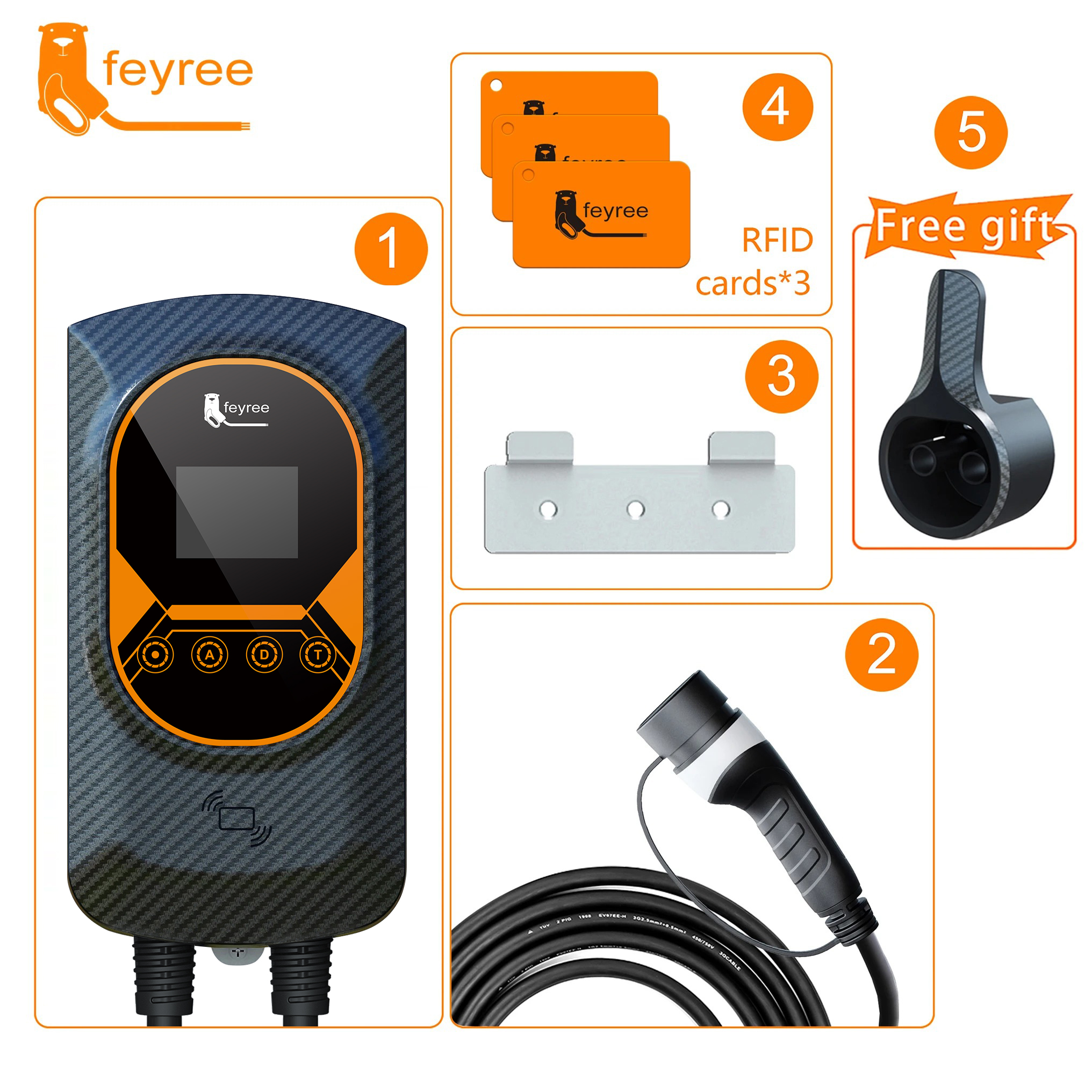 feyree EV Charging Station 32A Electric Vehicle Car Charger EVSE ...