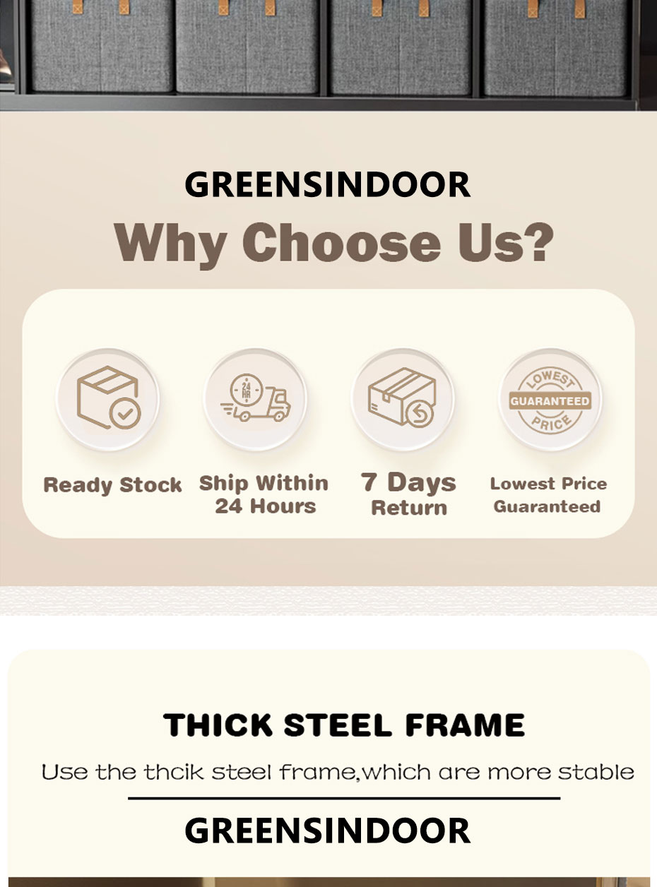 Cation Fabric Storage Box With Lid Foldable Clothes Organizer Wardrobe ...