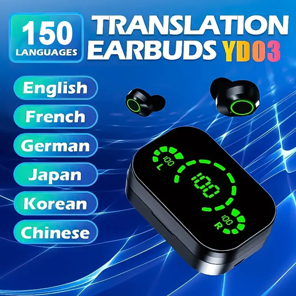 YD03 AI Intelligent Real-time Translation Bluetooth Earphone Support ...