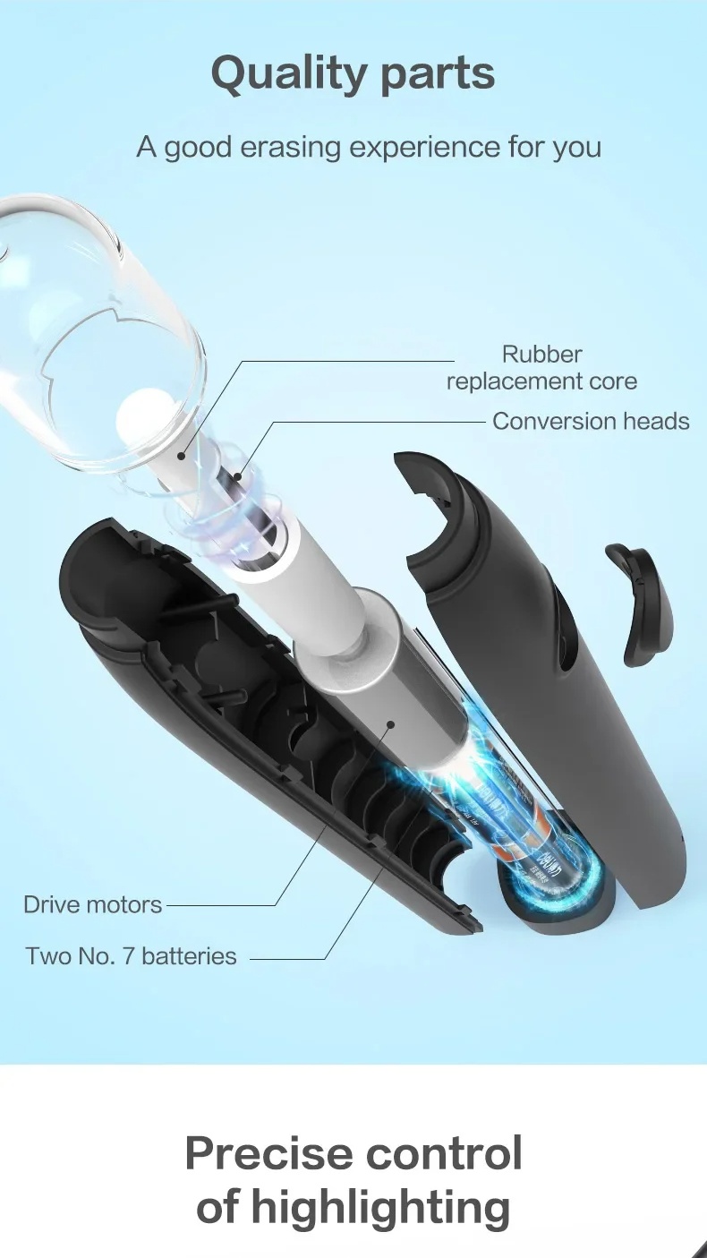 Deli Adjustable Electric Eraser for Sketch Drawing Erasing Writing with ...