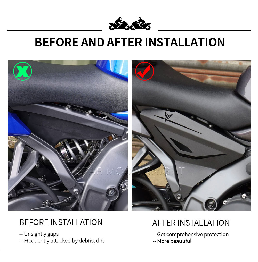 KAXSFE MT09 Füllplatten Für Yamaha MT-09 GEN4 2024-2025 - Aluminium Rahmen Dekor