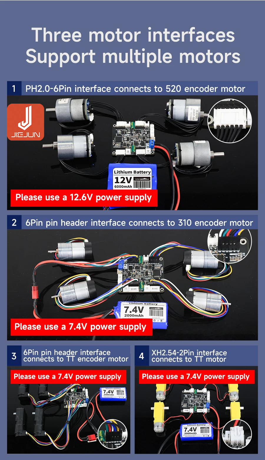 Four-way encoder motor drive module 4-way control board robot car ...