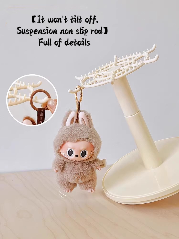 Hanging Labubu Pendant Display Box Rotating Transparent Labubu Plush ...