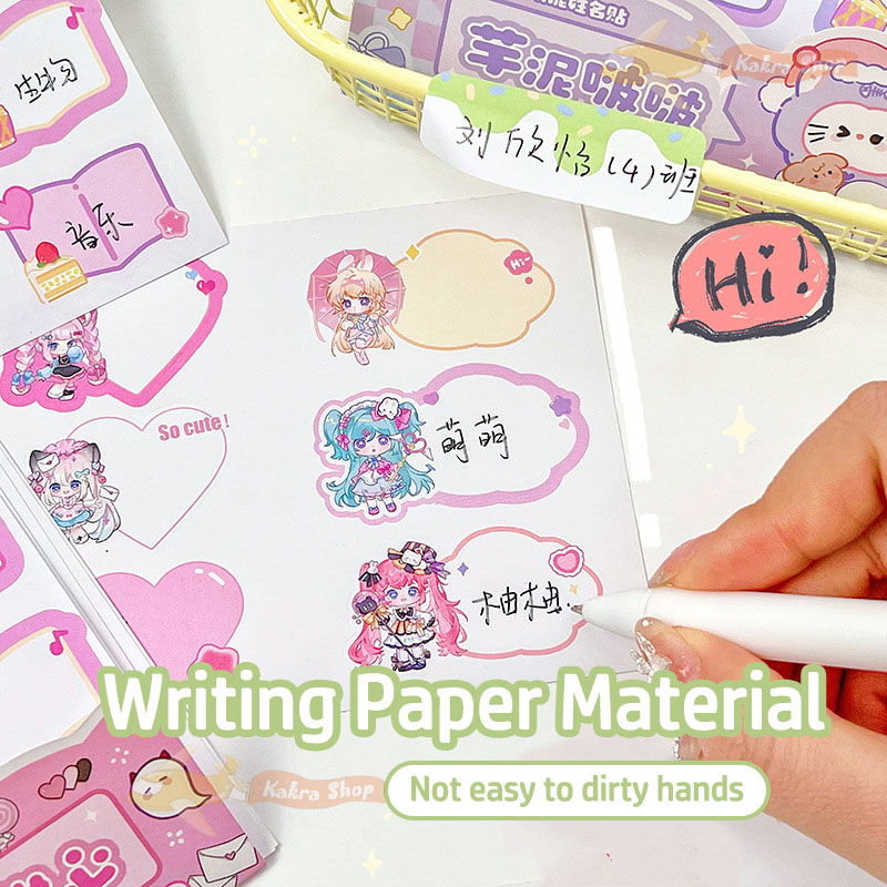 36pcs Cartoon Name Sticker DIY Astronaut Panda Label Paster Student ...