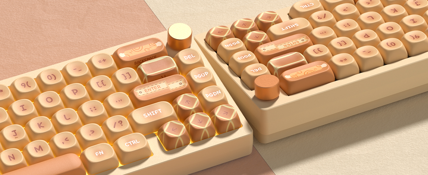 134 Keys Butter Bread Dye Themed Sublimation MOA Profile Keycaps Set ...