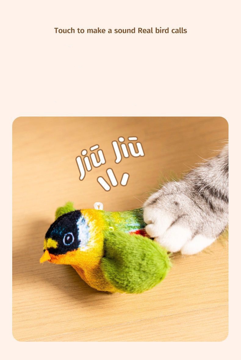 New Interactive Bird Sound Cat Toys with Sounds and Physical ...