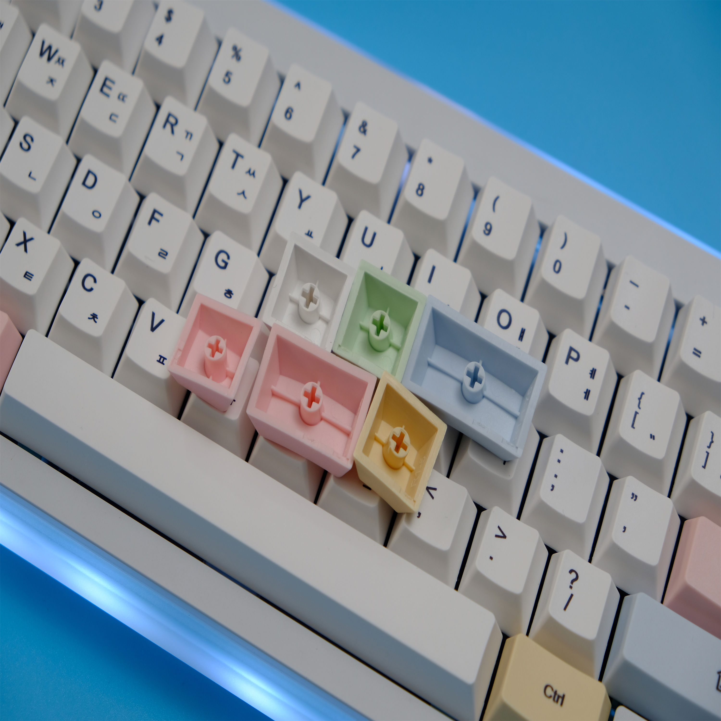 GMK Chalk Keycaps Set 151 Keys PBT Keyboard Cap Cherry Profile game ...