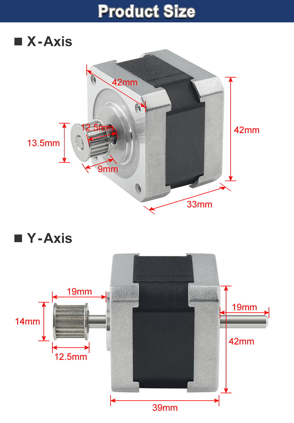 Nema 17 2 Phase K40 Stepper Motor 0.6A 42mm Stepper Motor 4-lead for 3D ...