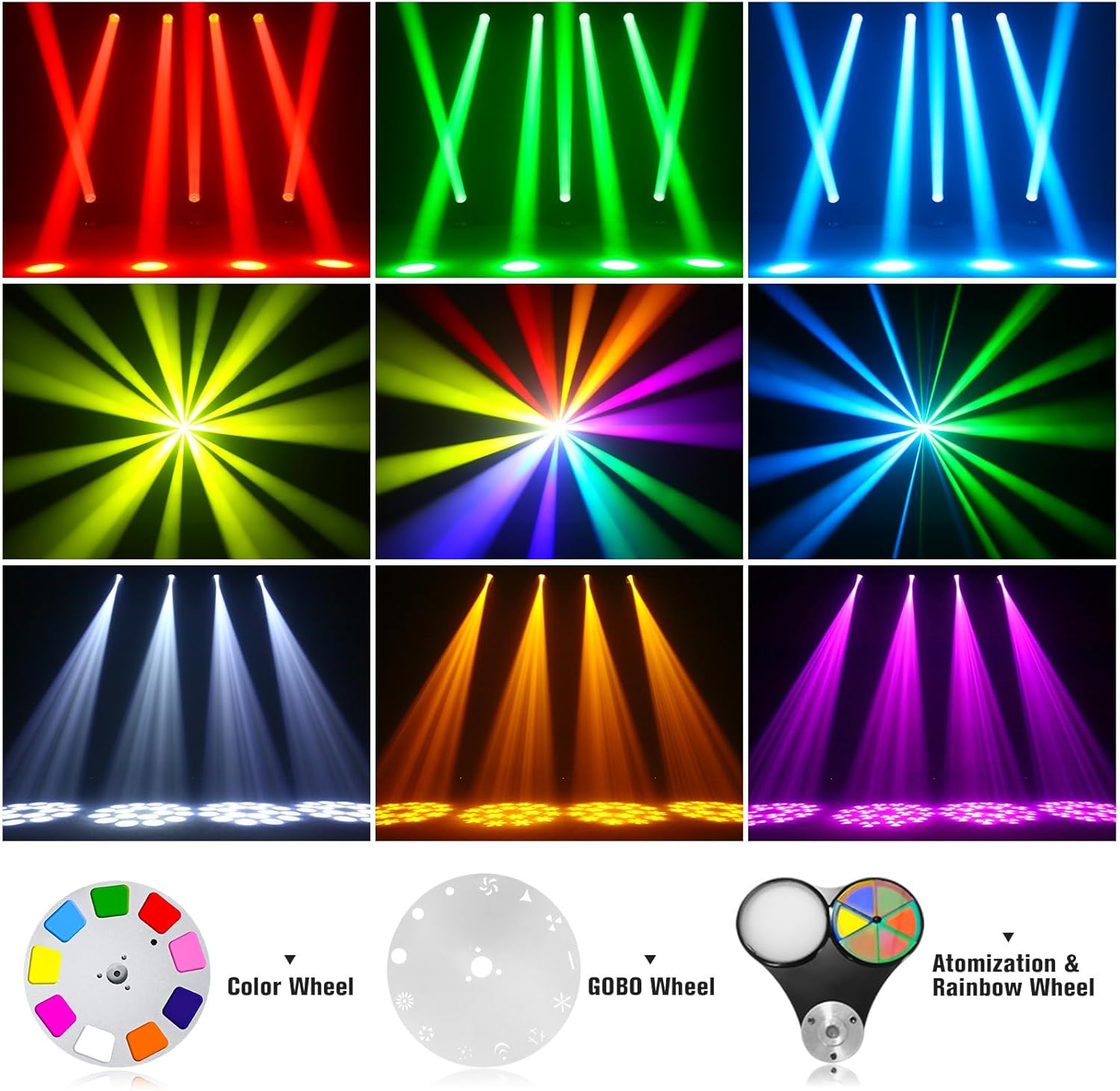150W Steel Gun Shaking Head Light LED Beam Light KTV Bar Pattern Light ...