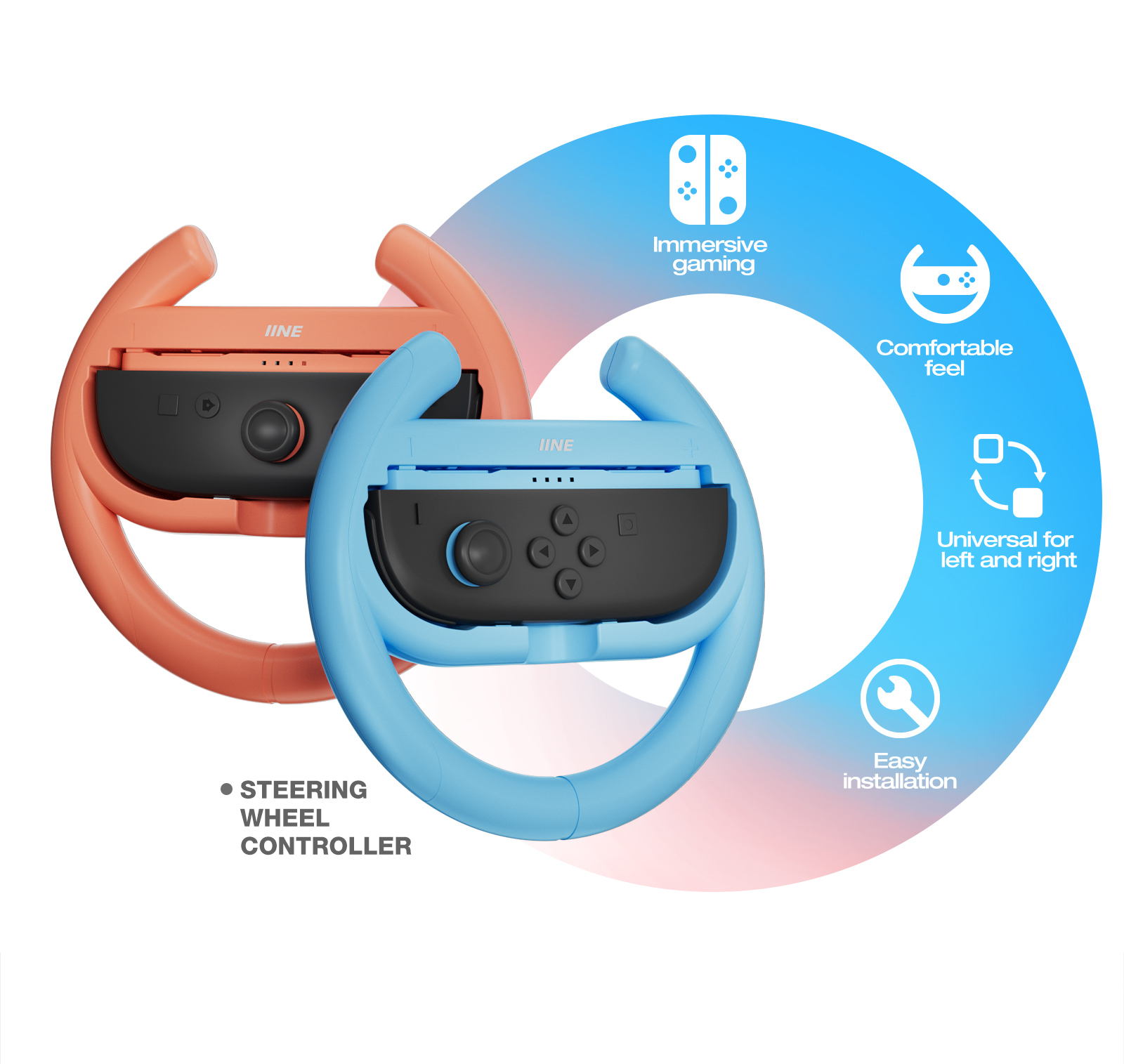 IINE Steering Wheel for Switch 2 /Immersive gaming,Comfortable feel ...