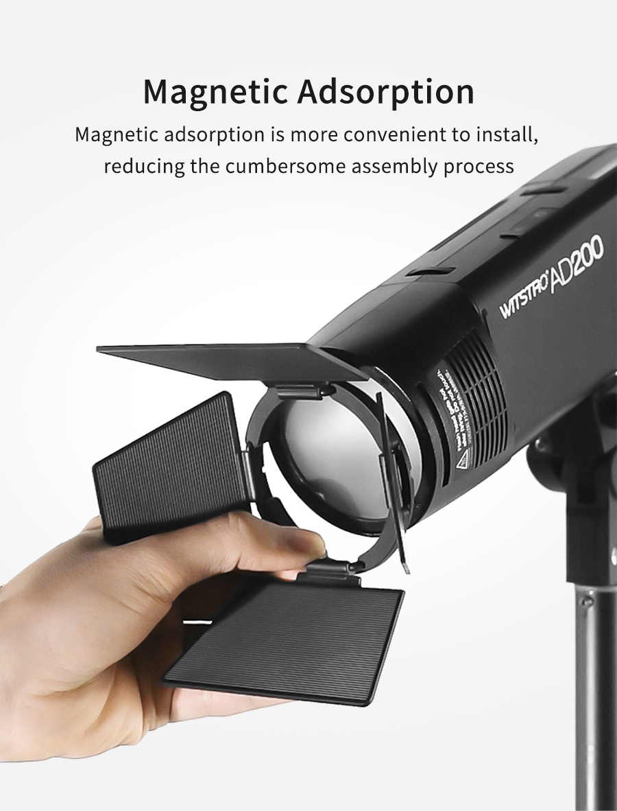 Godox AK-R1 AD200 Testa Rotonda Accessori Kit Porta Magnetica Per Godox H200R Separazione Estensione Testa AD200 Pocket Flash - Foto 6