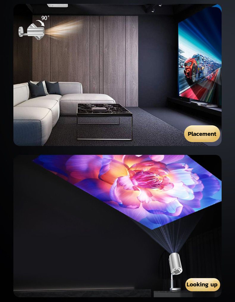 4K Mini Projector for phone Full HD Home Projector portable projector ...