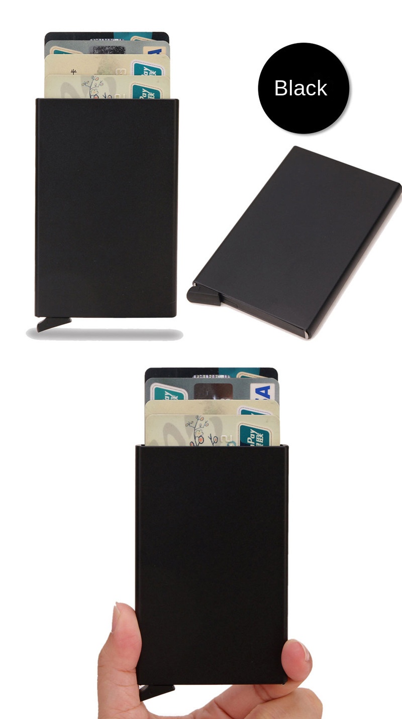 Metal Anti-Theft Card Swipe Aluminum Alloy One Click Pop-Up Credit Card ...