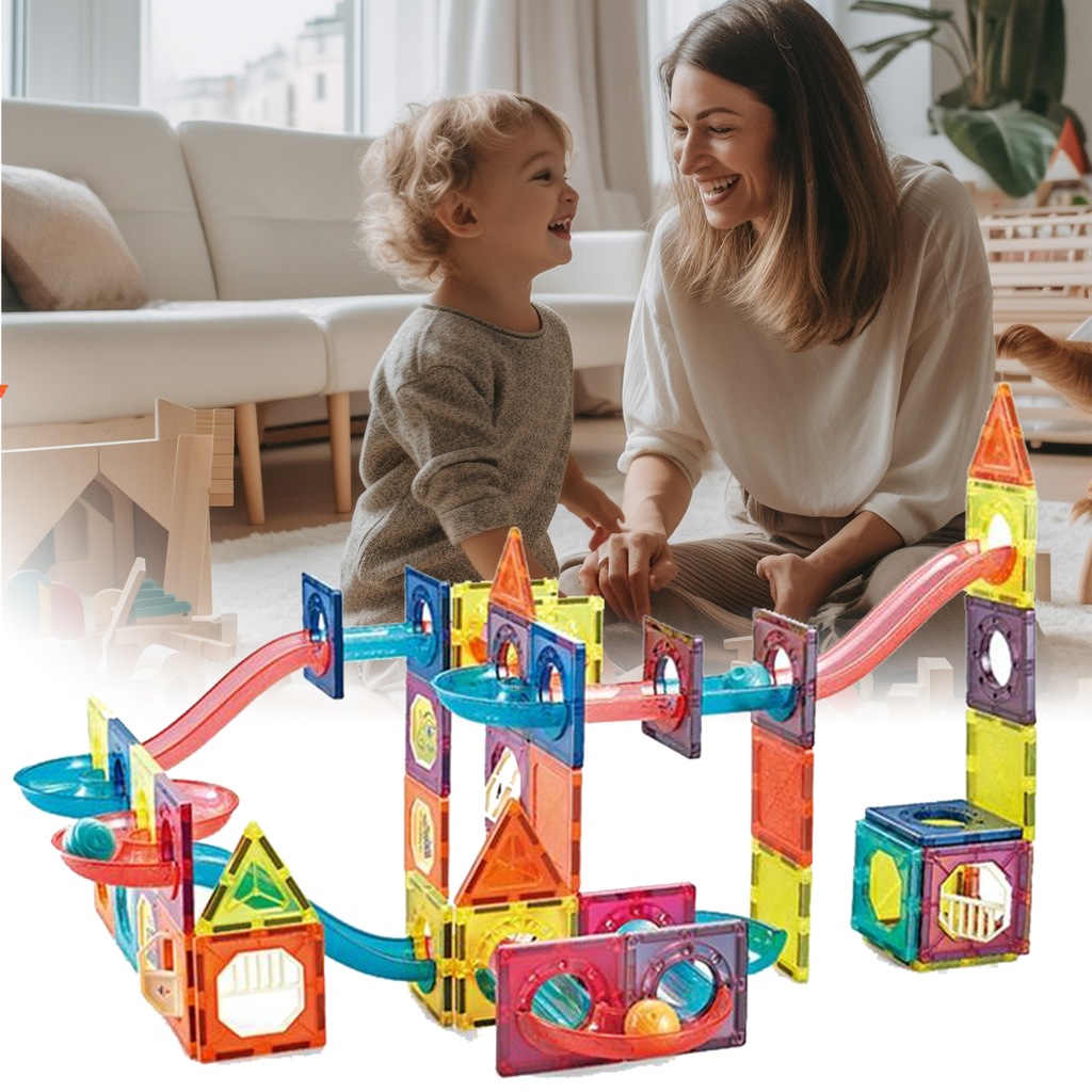 160PCS/139 Pcs Magnetic Tiles for Kids STEM 3D Big Magnetic Building ...